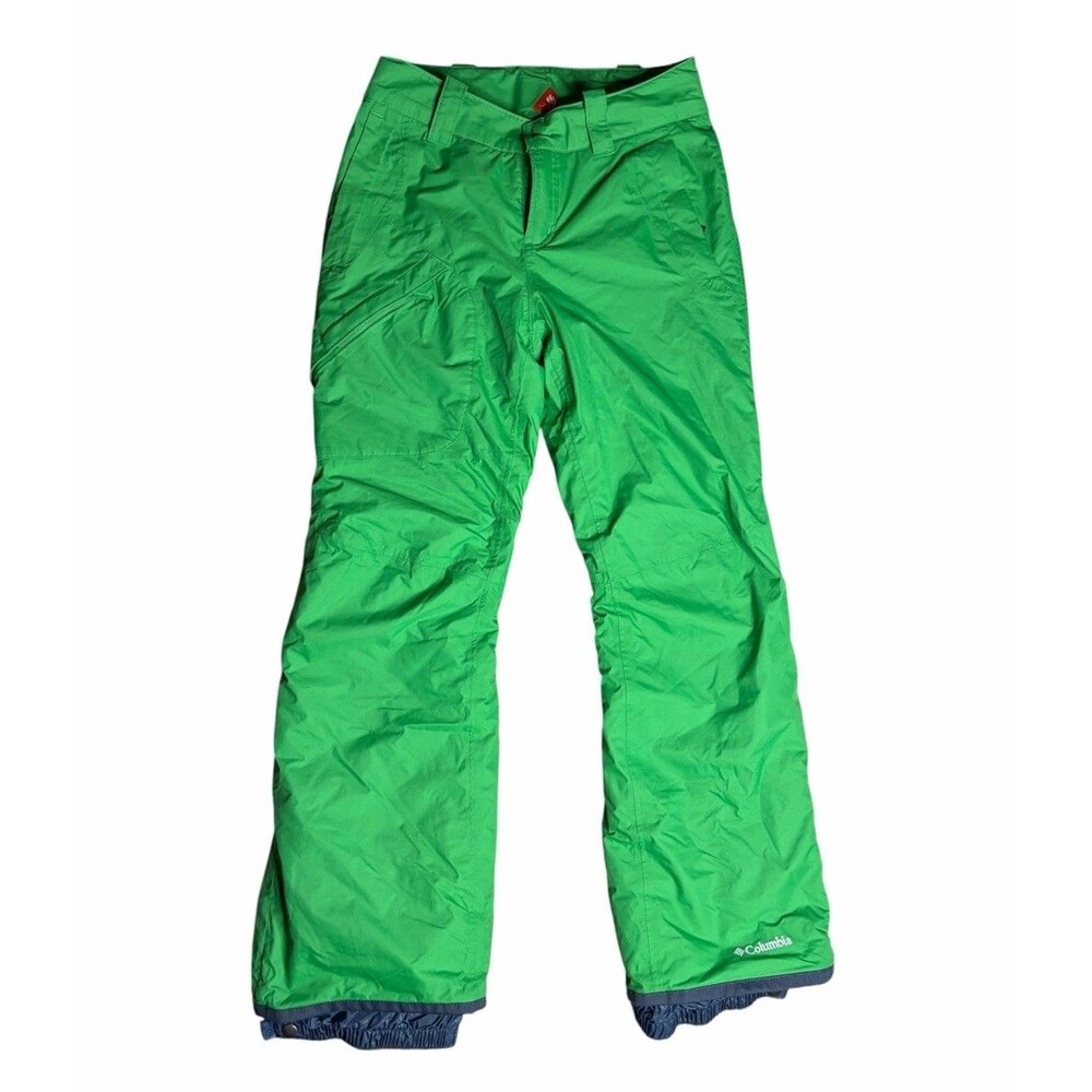 Columbia Snow Pants Lime Green Ski Snowboard Size S Regular - Picture 1 of 5